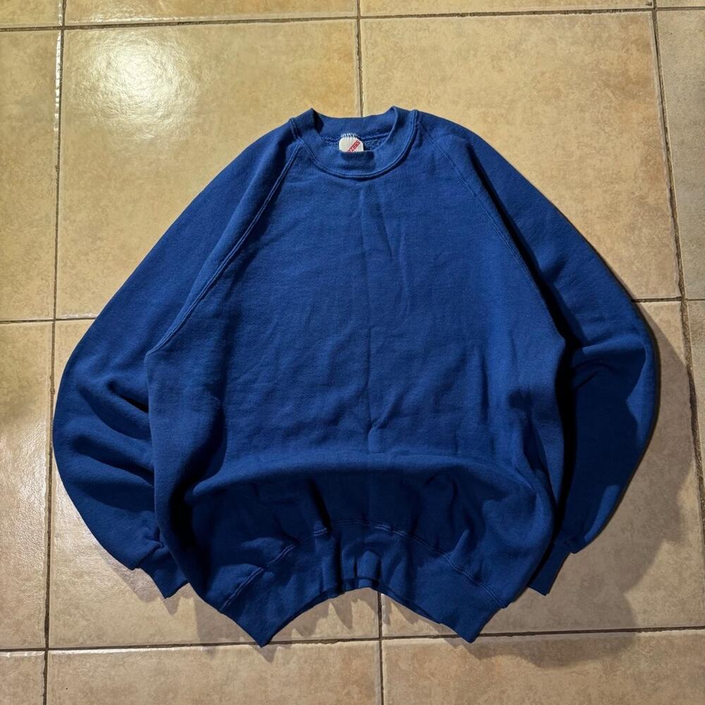 Vintage 90s jerzees royal blue Crewneck Size XL in mens